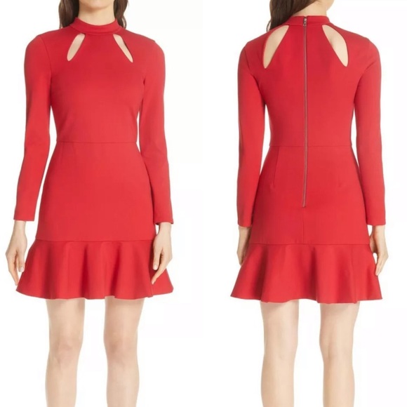 Alice + Olivia Dresses & Skirts - Alice & Olivia Red Cutout Dress